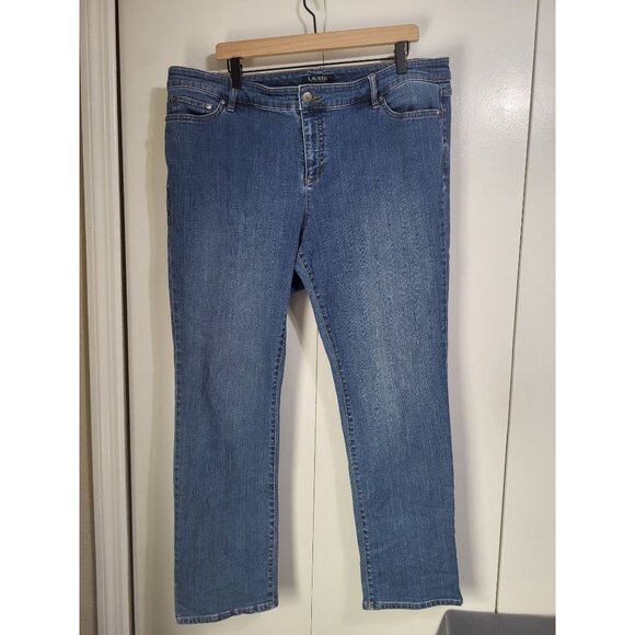 Lauren Ralph Lauren Denim - LAUREN RALPH LAUREN Women's SZ 16W Premier Straight Denim Jeans Classic